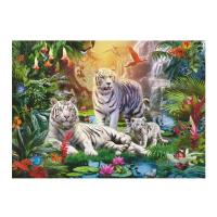 White Tiger Family 1000pc XXL Jigsaw Puzzle Extra Image 1 Preview